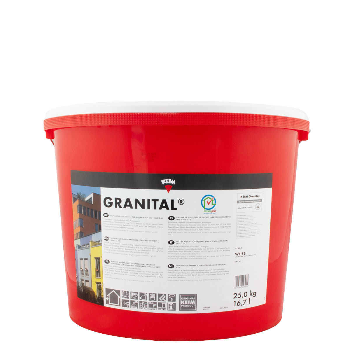 Keim Granital Weiss 25kg Dispersionssilikatfassadenfarbe